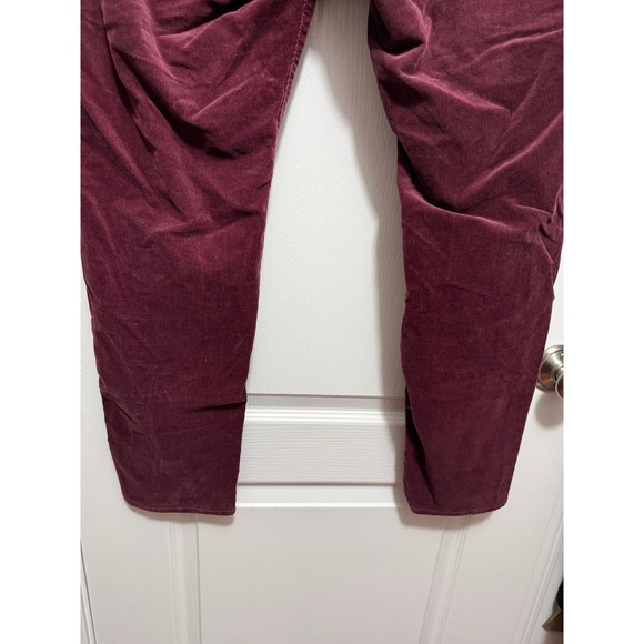 LOFT Curvy Skinny Corduroy Pants Burgundy Wine Size 14 32 High Rise classic - Picture 10 of 16